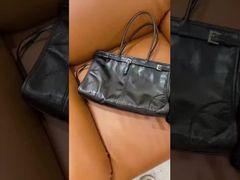 Top Grain Oil-Waxed Cowhide Large Capacity Tote Handheld Crossbody Bag