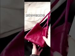 Top-Grain Cowhide Hand-Grabbed Texture Basket-Style  Small Square Bag