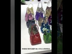 Top-Grain Oil-Waxed Cowhide Woven Small Square Bag genuine leather shoulder bag