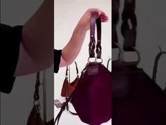 Women's Top-Grain High-Gloss Matte Vintage Women's Baguette Bag genuine leather handbag shoulder bag